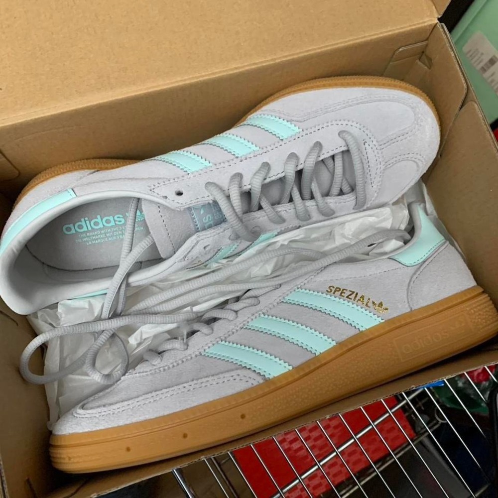 Adidas Handball Spezial trainers white and‎ mint grey brand new